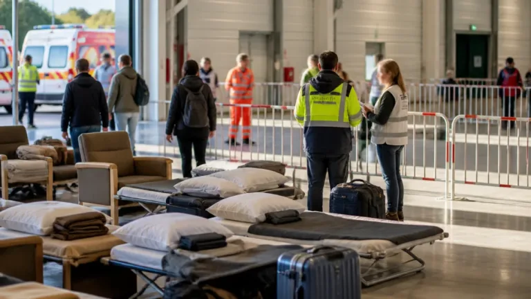 Une soixantaine d'évacués de Gironde accueillis au MEETT d'Aussonne par la préfecture