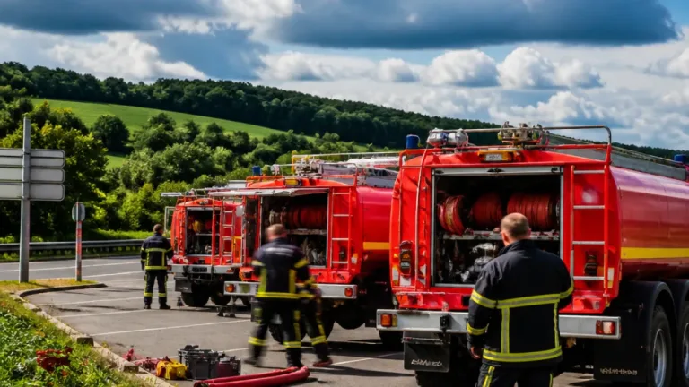 Une vingtaine de pompiers des Côtes‑d’Armor départ en renfort face aux feux de Gironde