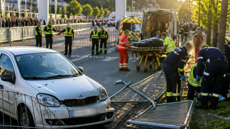 Une voiture de presse percute des barrières à Ussel : huit blessés au passage de la Grande Boucle