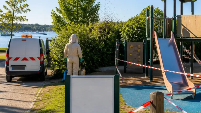 Vannes : fermeture temporaire de l'aire de jeux de Conleau à cause d'un nid de guêpes
