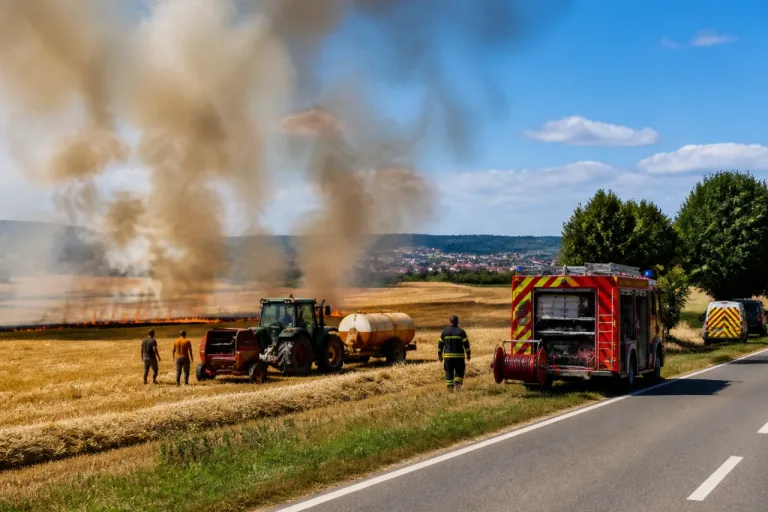Vesoul : deux feux de chaume mobilisent les pompiers, dont un à Flagy