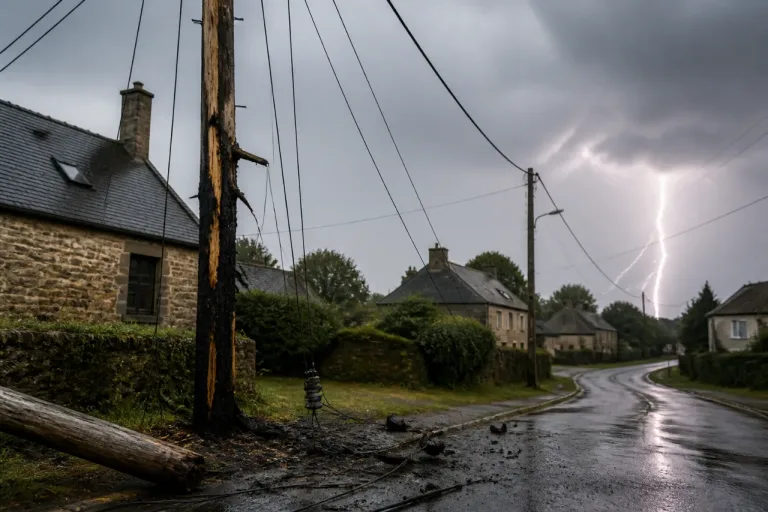 Villers-Canivet: un homme électrisé et 126 foyers privés d’électricité après la foudre