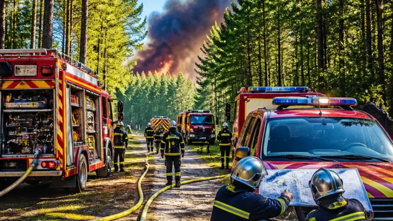 Vingt-sept sapeurs du Lot-et-Garonne engagés en renfort contre le feu à Saumos