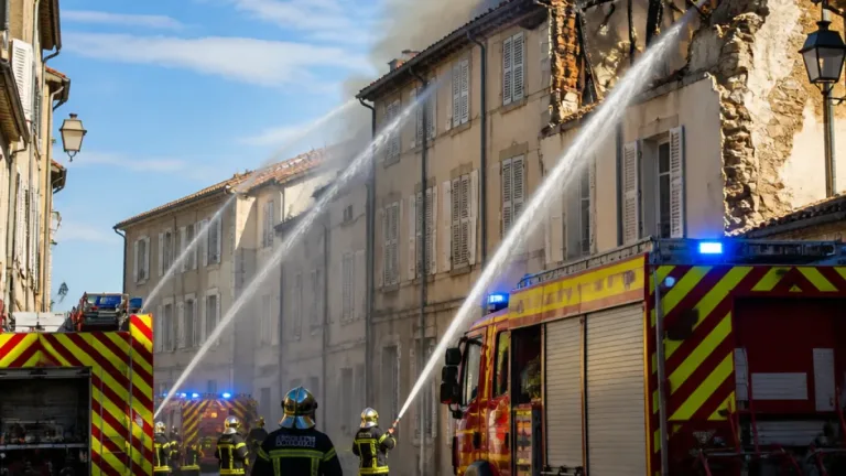 Violent feu de maison à Lectoure : 43 sapeurs‑pompiers mobilisés, aucune victime