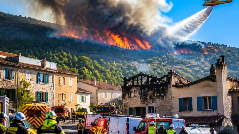 Violent incendie près de Villefranche-sur-Saône : 120 pompiers mobilisés, des maisons évacuées